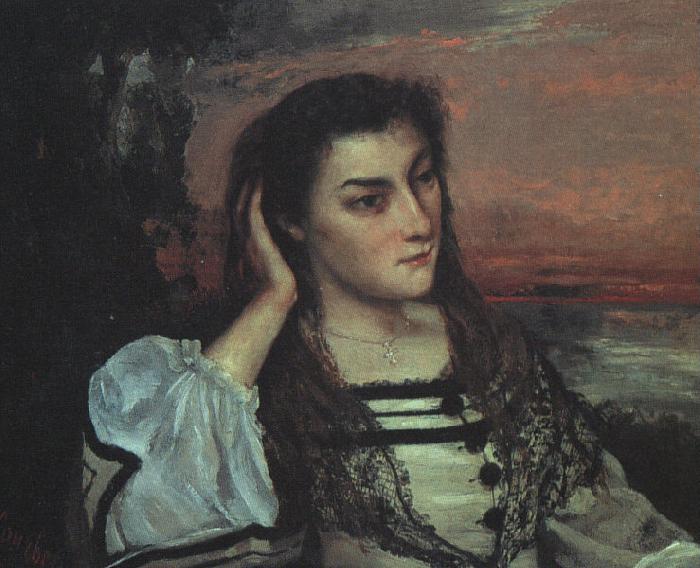Gustave Courbet Portrait of Gabrielle Borreau oil painting picture
